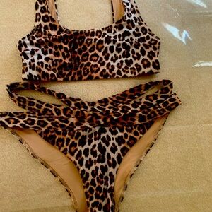 Leopard print two piece, sexy, yet comfy
